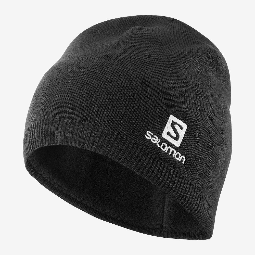 Salomon Singapore Mens Hats - RS WARM Black | 41362-TNCQ